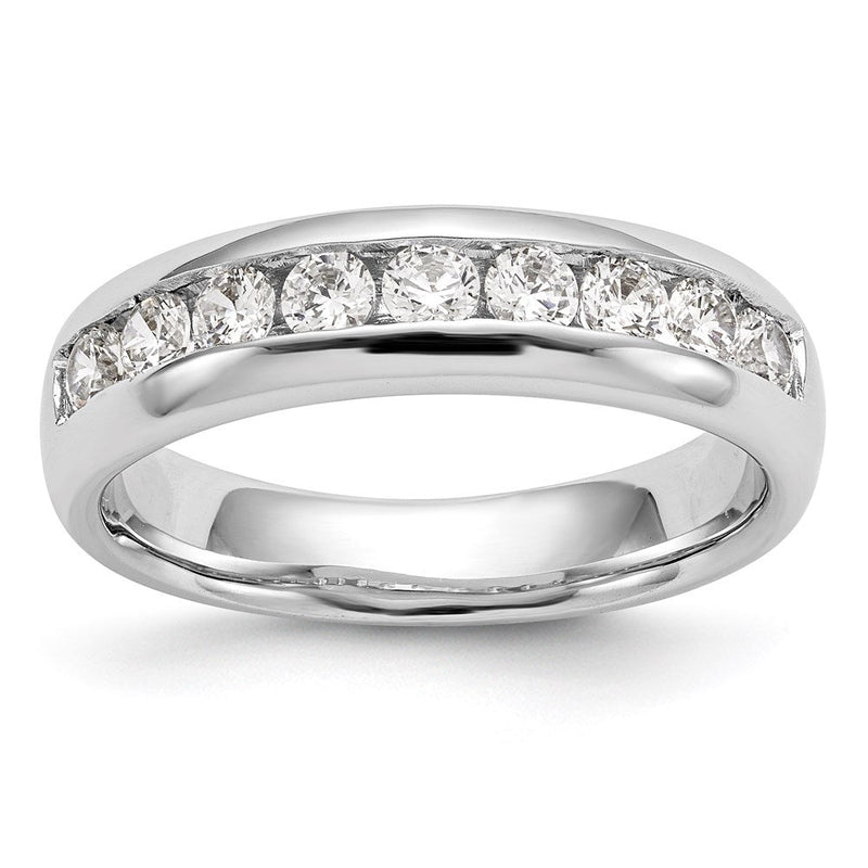 14K Gelbgold Ring mit 9 Diamanten in Kanalfassung