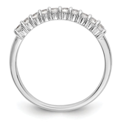 14K Weißgold Ehering mit 10 natürlichen Diamanten, 0,3 ct. Gesamtgewicht