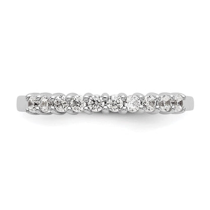 14K Weißgold Fashion-Ring mit 1 ct. im Labor gezüchteten Diamanten, VS/SI+ G+, zehn Steine