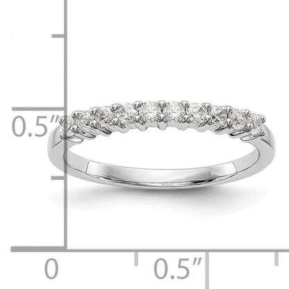 14K Weißgold Ehering mit 10 natürlichen Diamanten, 0,3 ct. Gesamtgewicht