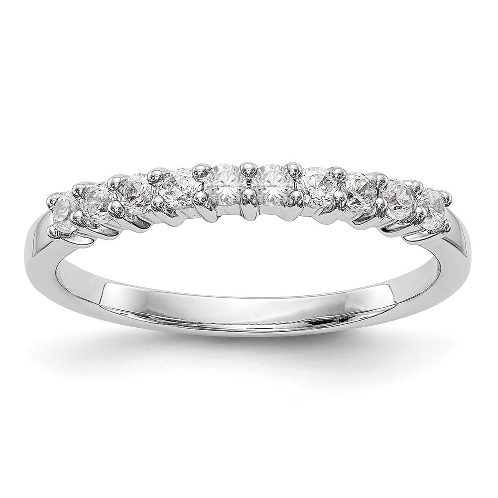 14K Weißgold Fashion-Ring mit 1 ct. im Labor gezüchteten Diamanten, VS/SI+ G+, zehn Steine