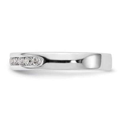 14K Weißgold Ring mit 10 Steinen, 0,33K rundem Diamanten in Kanalfassung