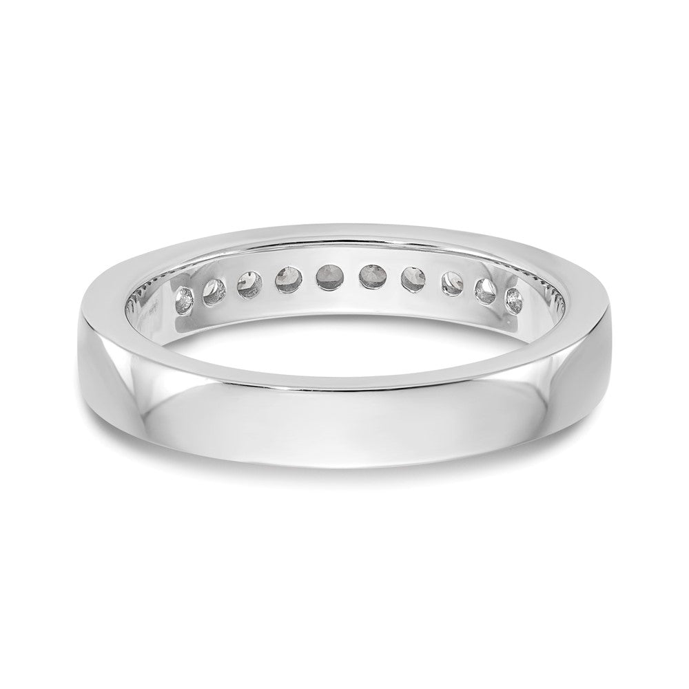 14K Weißgold Ring mit 10 Diamanten im Rundschliff, 0,2 ct., komplett in Kanalfassung