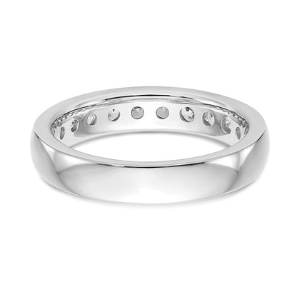 14K Weißgold Ring mit 10 runden Diamanten in Kanalfassung, 0,75K Gesamtgewicht
