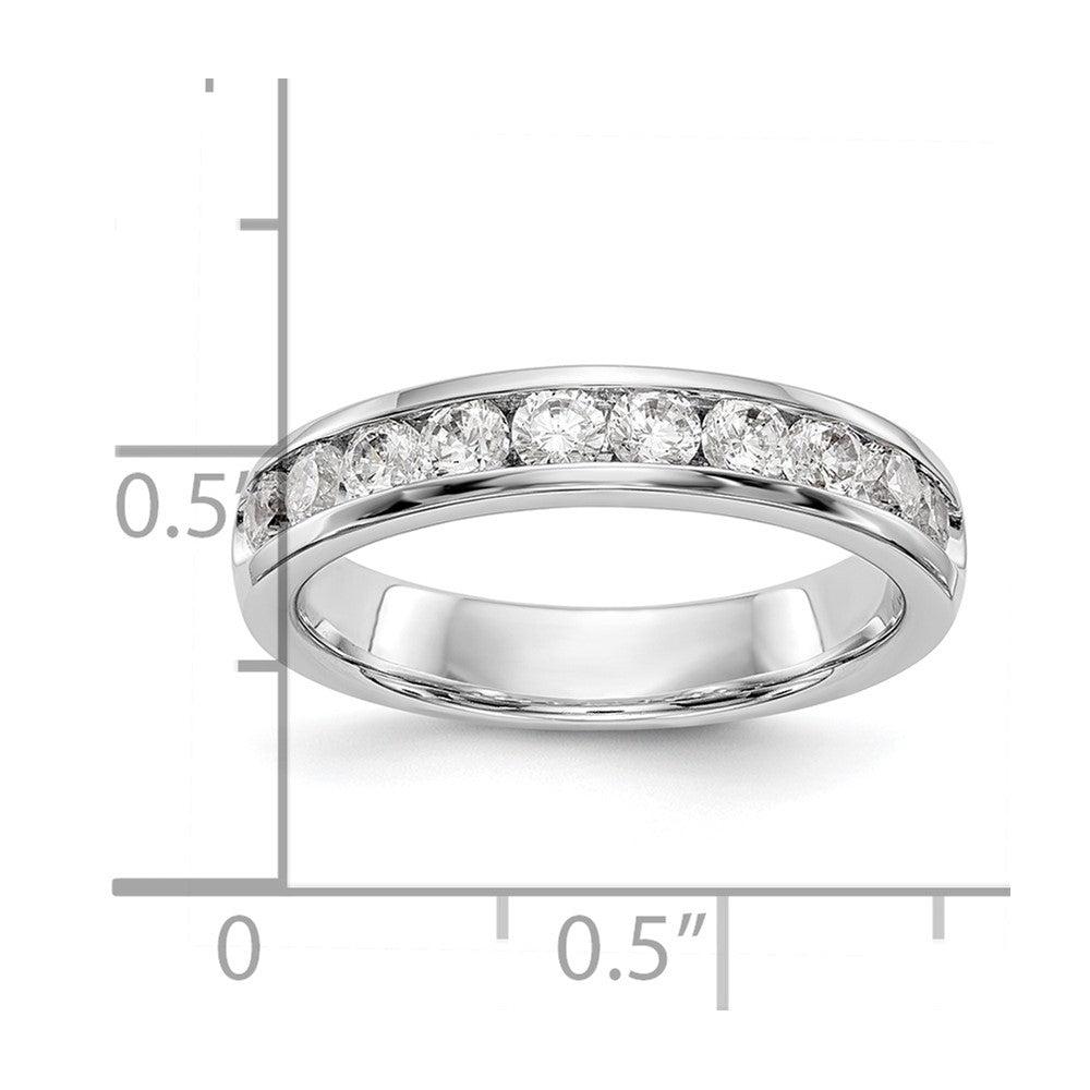 14 Karat Weißgold Ring mit 10 Diamanten in Kanalfassung