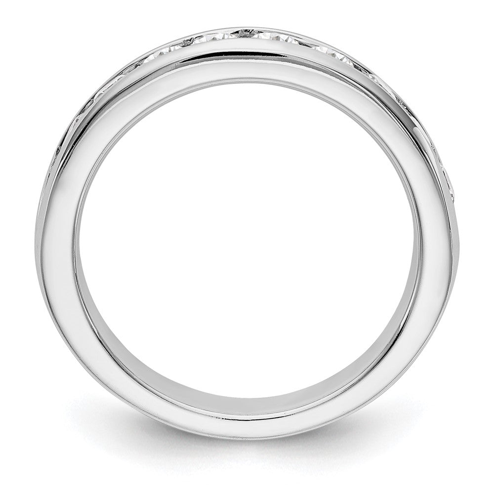 14K Weißgold 10 Stein Diamant Kanalfassung Ring