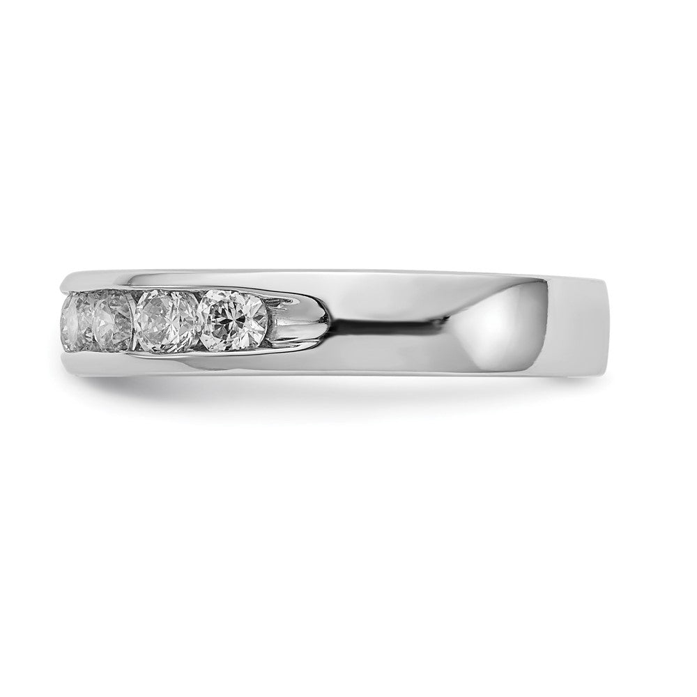 14K Weißgold 10 Stein Diamant Kanalfassung Ring