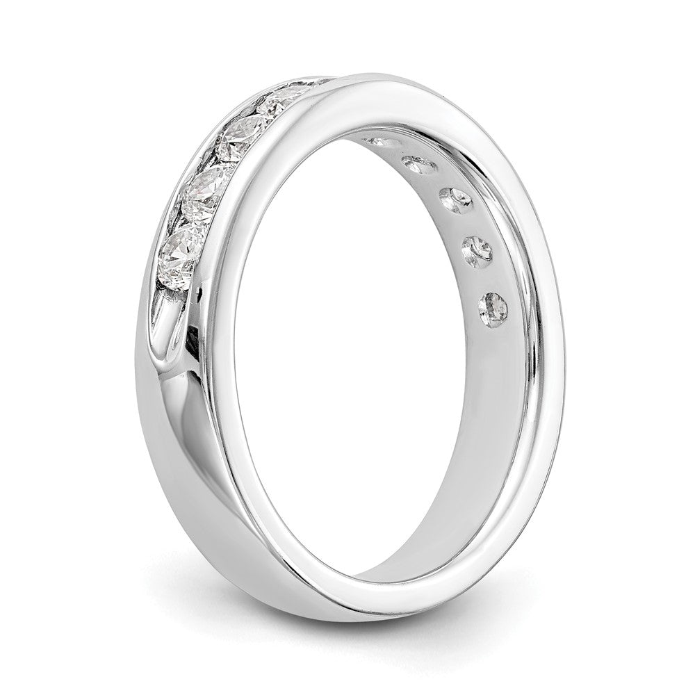 14K Weißgold 10 Stein Diamant Kanalfassung Ring