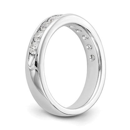 14K Weißgold 10 Stein Diamant Kanalfassung Ring