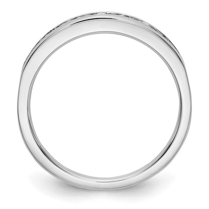 14K Weißgold Ring mit 11 Diamanten in Kanalfassung