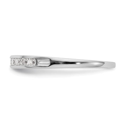 14K Weißgold Ring mit 0,75 ct. im Kanal gefassten Laborgezüchteten Diamanten VS/SI+ G+ in Elf-Stein-Fassung
