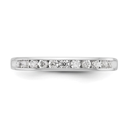 14K Weißgold Ring mit 11 Diamanten in Kanalfassung