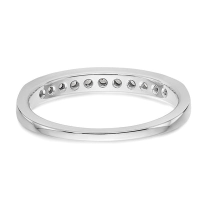 14K Weißgold Ring mit 11 Diamanten in Kanalfassung