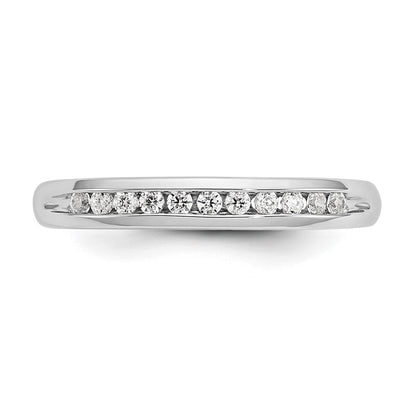 14K Weißgold Ring mit 11 Diamanten aus Laborzüchtung, VS/SI, FGH, in Kanalfassung
