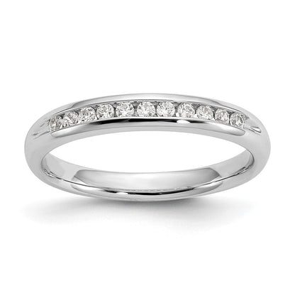 14K Weißgold Ring mit 11 Diamanten aus Laborzüchtung, VS/SI, FGH, in Kanalfassung