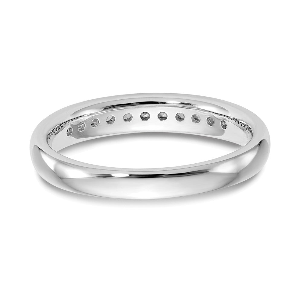 14K Weißgold Ring mit 0,2 ct. Labor gezüchteten Diamanten VS/SI+ G+, Elf-Stein, Kanalfassung