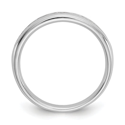 14K Weißgold Ring mit 0,25 ct. Labor-gezüchteten Diamanten VS/SI+ G+, elf Steine, Kanalfassung