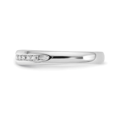 14K Weißgold Ring mit 0,25 ct. Labor-gezüchteten Diamanten VS/SI+ G+, elf Steine, Kanalfassung