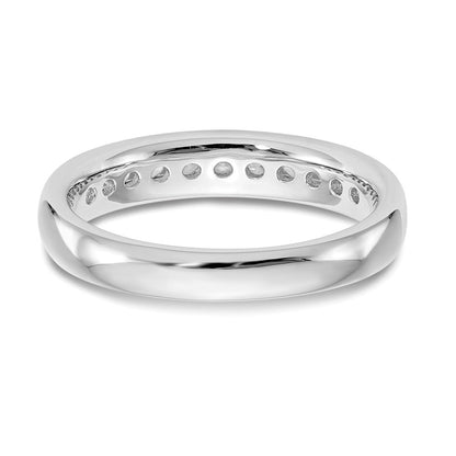 14K Weißgold Ring mit 0,25 ct. Labor-gezüchteten Diamanten VS/SI+ G+, elf Steine, Kanalfassung