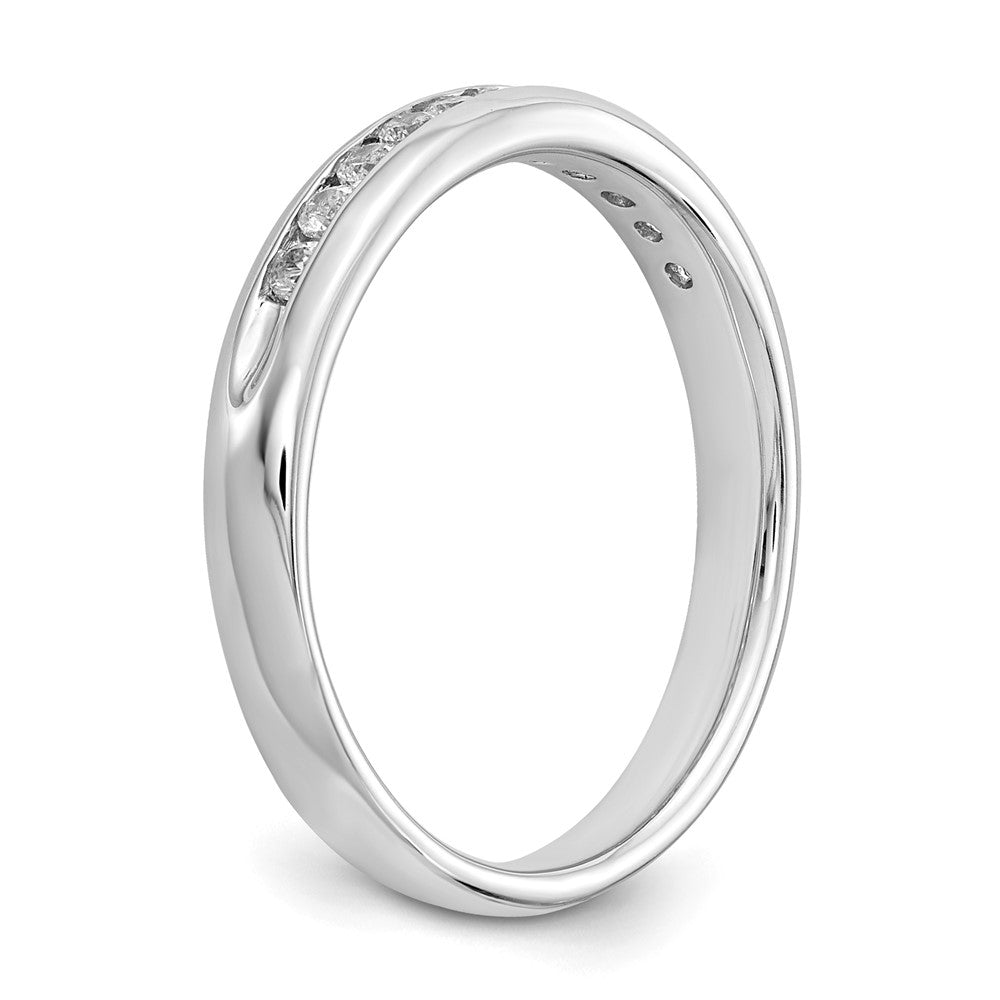 14K Weißgold Ring mit 0,25 ct. Labor-gezüchteten Diamanten VS/SI+ G+, elf Steine, Kanalfassung