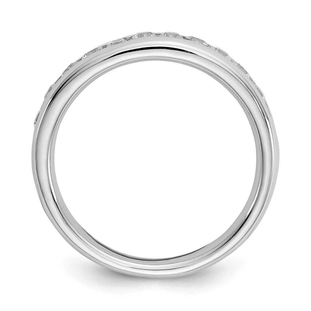 14K Weißgold Elf-Stein-Ring mit 0,375 ct. laborgezüchteten Diamanten VS/SI+ G+ in Kanalfassung