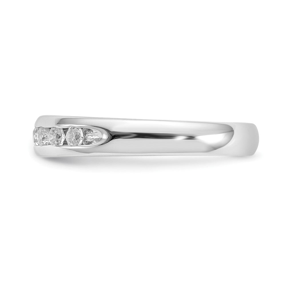 14K Weißgold Elf-Stein-Ring mit 0,375 ct. laborgezüchteten Diamanten VS/SI+ G+ in Kanalfassung