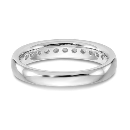 14K Weißgold Elf-Stein-Ring mit 0,375 ct. laborgezüchteten Diamanten VS/SI+ G+ in Kanalfassung