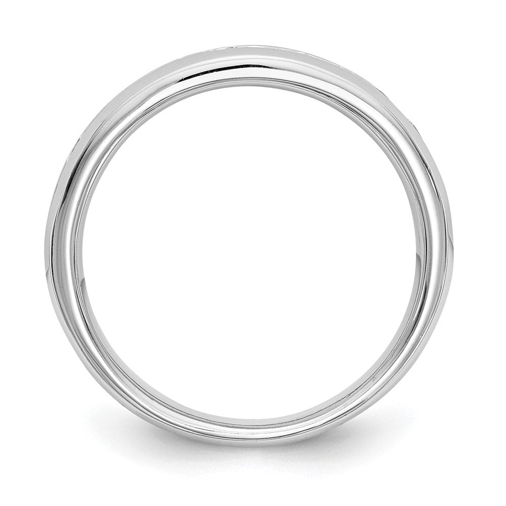 14K Weißgold Ring mit 0,75 ct. im Kanalverschluss gefassten Labor-Diamanten VS/SI+ G+, elf Steine