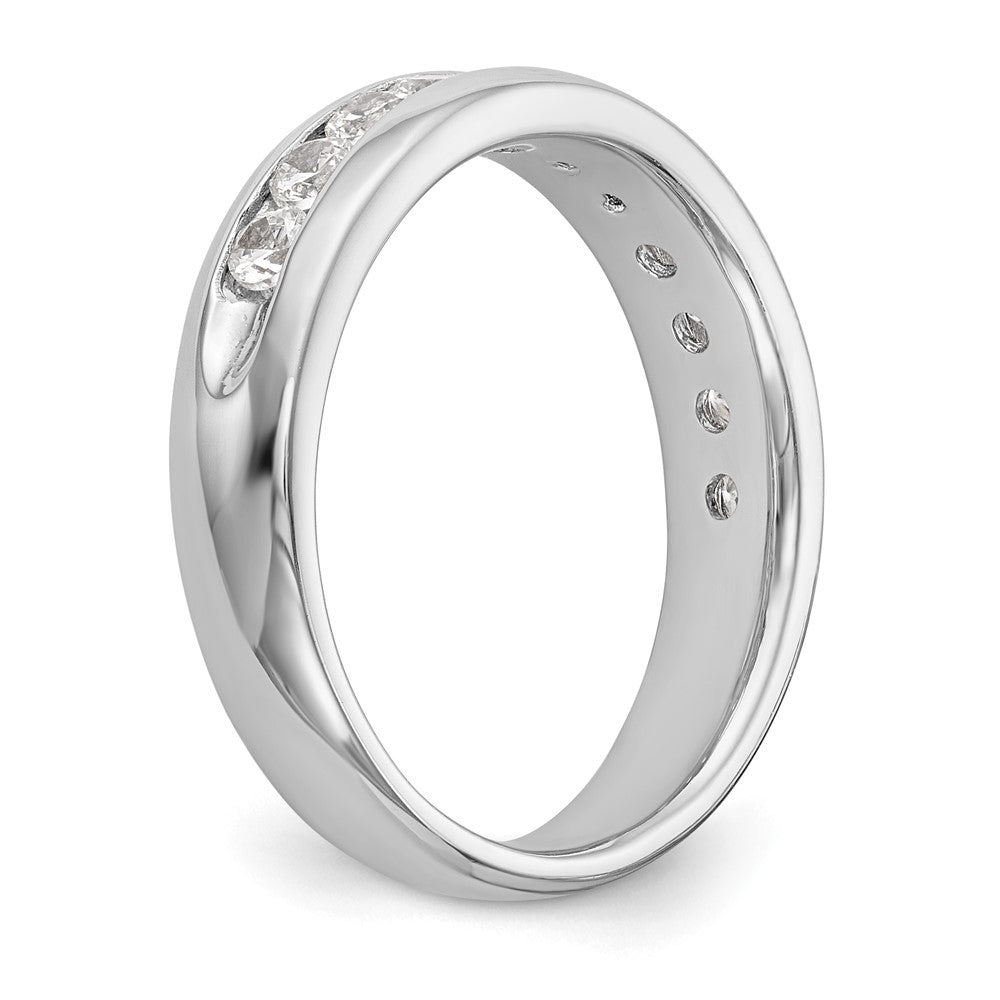 14K Weißgold Ring mit 0,75 ct. im Kanalverschluss gefassten Labor-Diamanten VS/SI+ G+, elf Steine