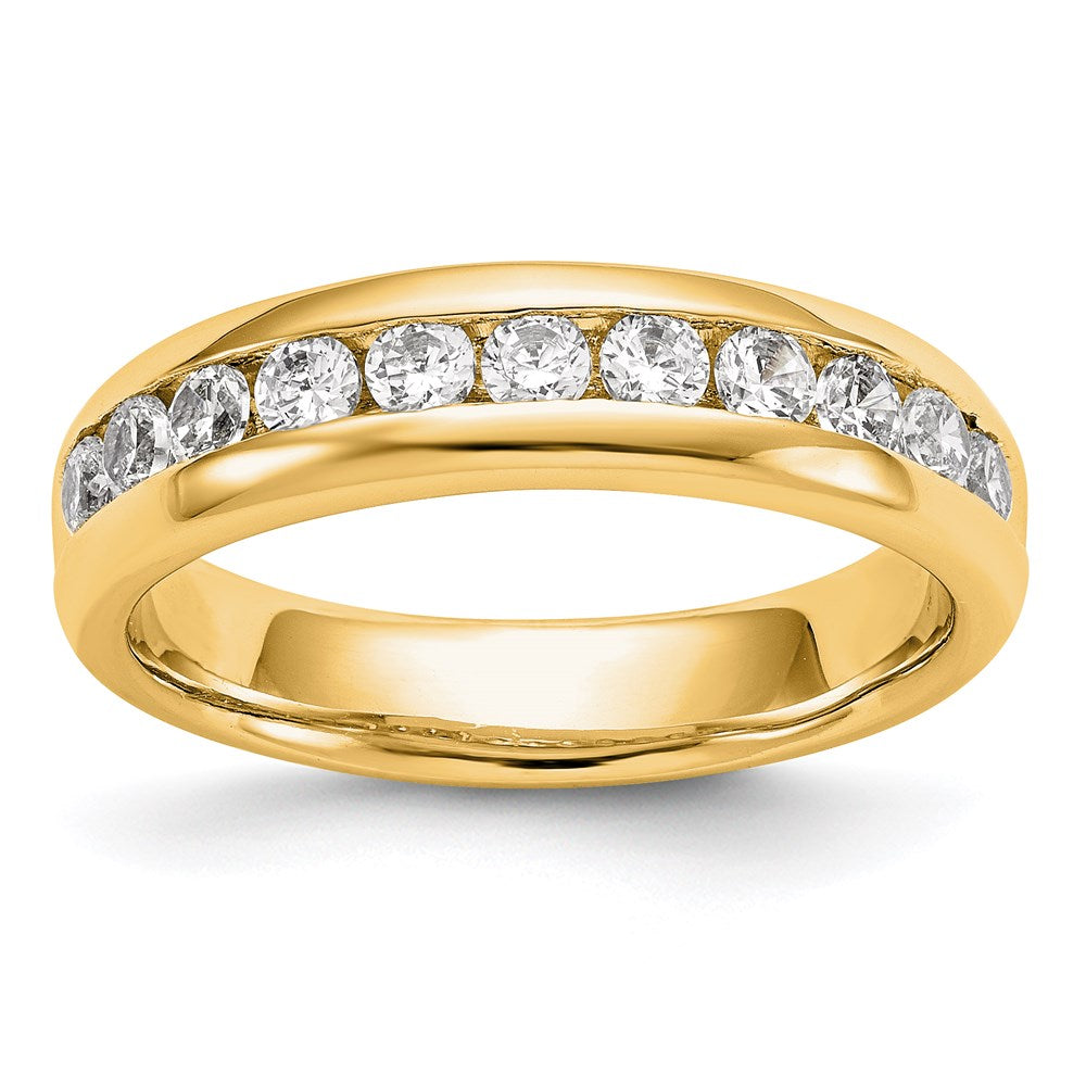 14K Gelbgold Ring mit 11 Diamanten in Kanalfassung