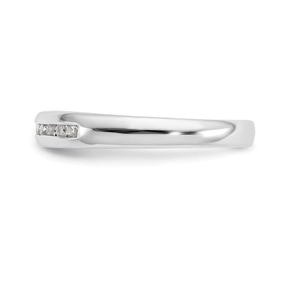 14K Weißgold Ehering mit 11 natürlichen Diamanten in Kanalfassung, 0,22 ct. Gesamtgewicht