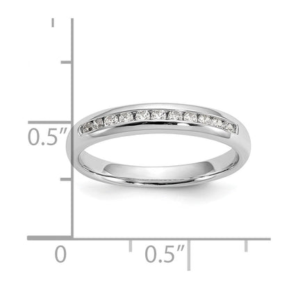 14K Weißgold Ehering mit 11 natürlichen Diamanten in Kanalfassung, 0,22 ct. Gesamtgewicht