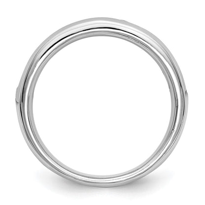 14K Weißgold Ehering mit 11 Diamanten in Kanalfassung