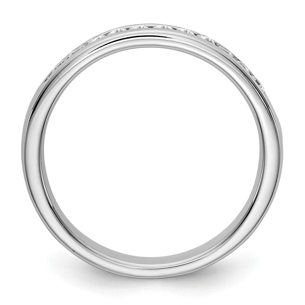 14K Weißgold True Origin Laborgezüchteter Diamant-Herrenring mit Rundschliff, SI/VS, Nahezu Farblos, 0,2 ct., komplett mit Kanalfassung