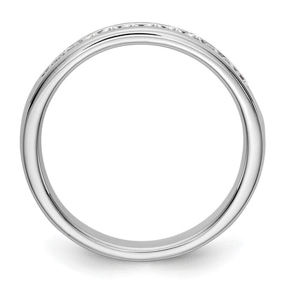14K Weißgold True Origin Laborgezüchteter Diamant-Herrenring mit Rundschliff, SI/VS, Nahezu Farblos, 0,2 ct., komplett mit Kanalfassung