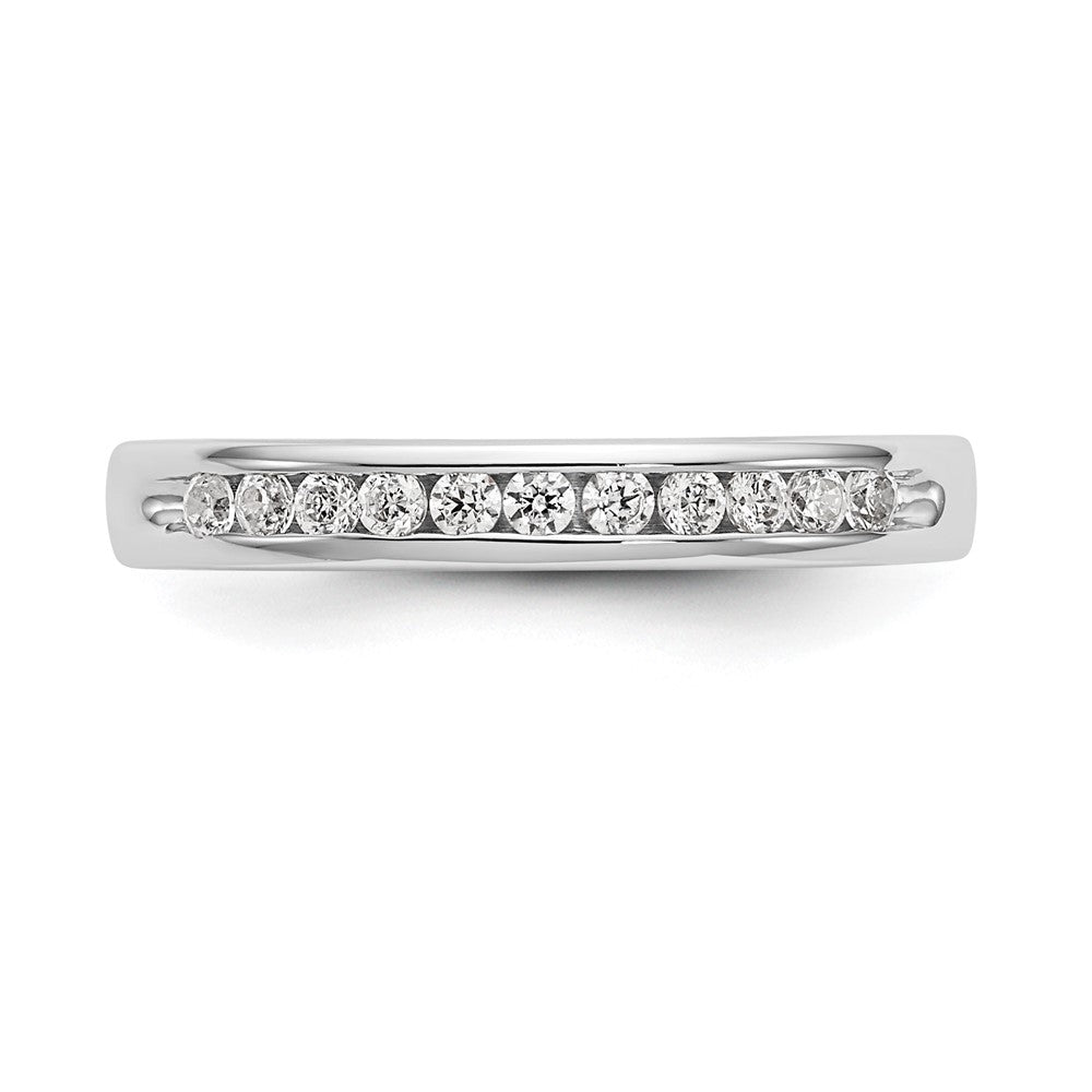 14K Weißgold True Origin Laborgezüchteter Diamant-Herrenring mit Rundschliff, SI/VS, Nahezu Farblos, 0,2 ct., komplett mit Kanalfassung