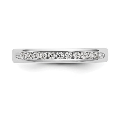 14K Weißgold True Origin Laborgezüchteter Diamant-Herrenring mit Rundschliff, SI/VS, Nahezu Farblos, 0,2 ct., komplett mit Kanalfassung