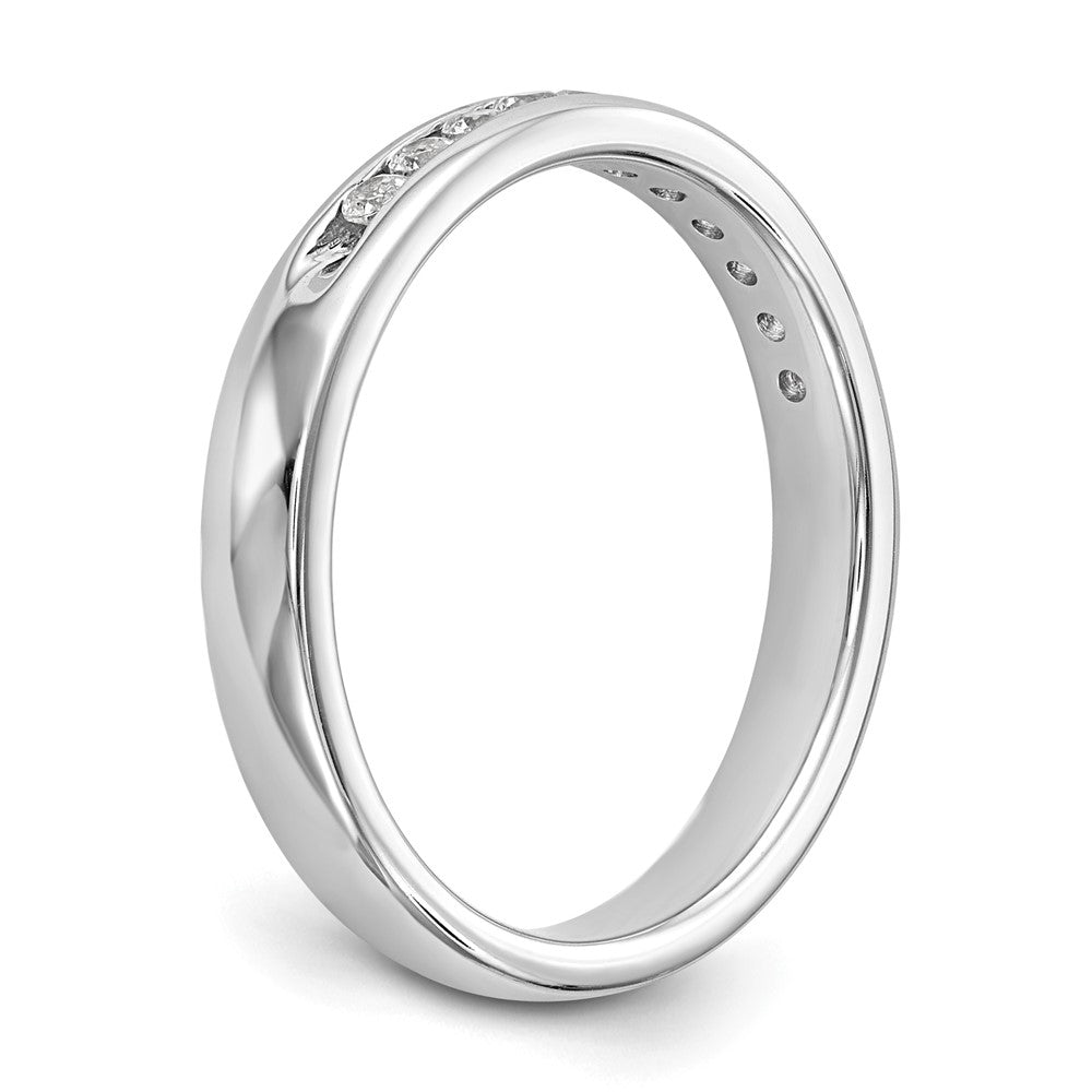 14K Weißgold True Origin Laborgezüchteter Diamant-Herrenring mit Rundschliff, SI/VS, Nahezu Farblos, 0,2 ct., komplett mit Kanalfassung