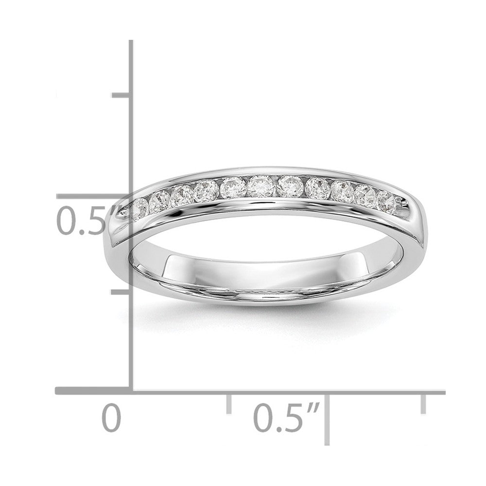 14K Weißgold True Origin Laborgezüchteter Diamant-Herrenring mit Rundschliff, SI/VS, Nahezu Farblos, 0,2 ct., komplett mit Kanalfassung