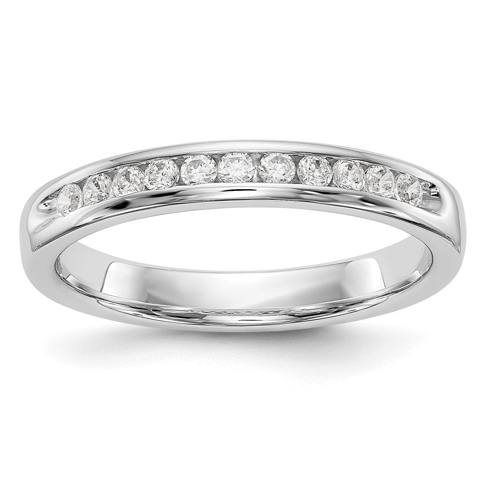 14K Weißgold True Origin Laborgezüchteter Diamant-Herrenring mit Rundschliff, SI/VS, Nahezu Farblos, 0,2 ct., komplett mit Kanalfassung