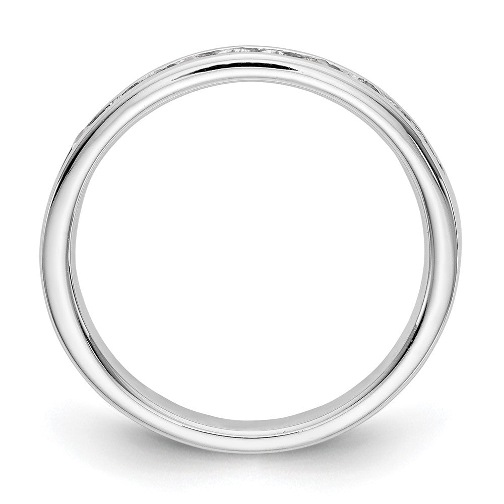 14K Weißgold True Origin Laborgezüchteter SI/VS Nahezu Farbloser 0,33 ct. Rund Diamant Herren Kanalfassung Ring