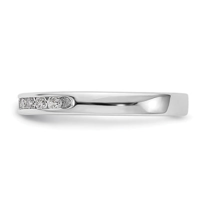 14K Weißgold Ring mit 11 Diamanten im Rundschliff, 0,33K, komplett in Kanalfassung