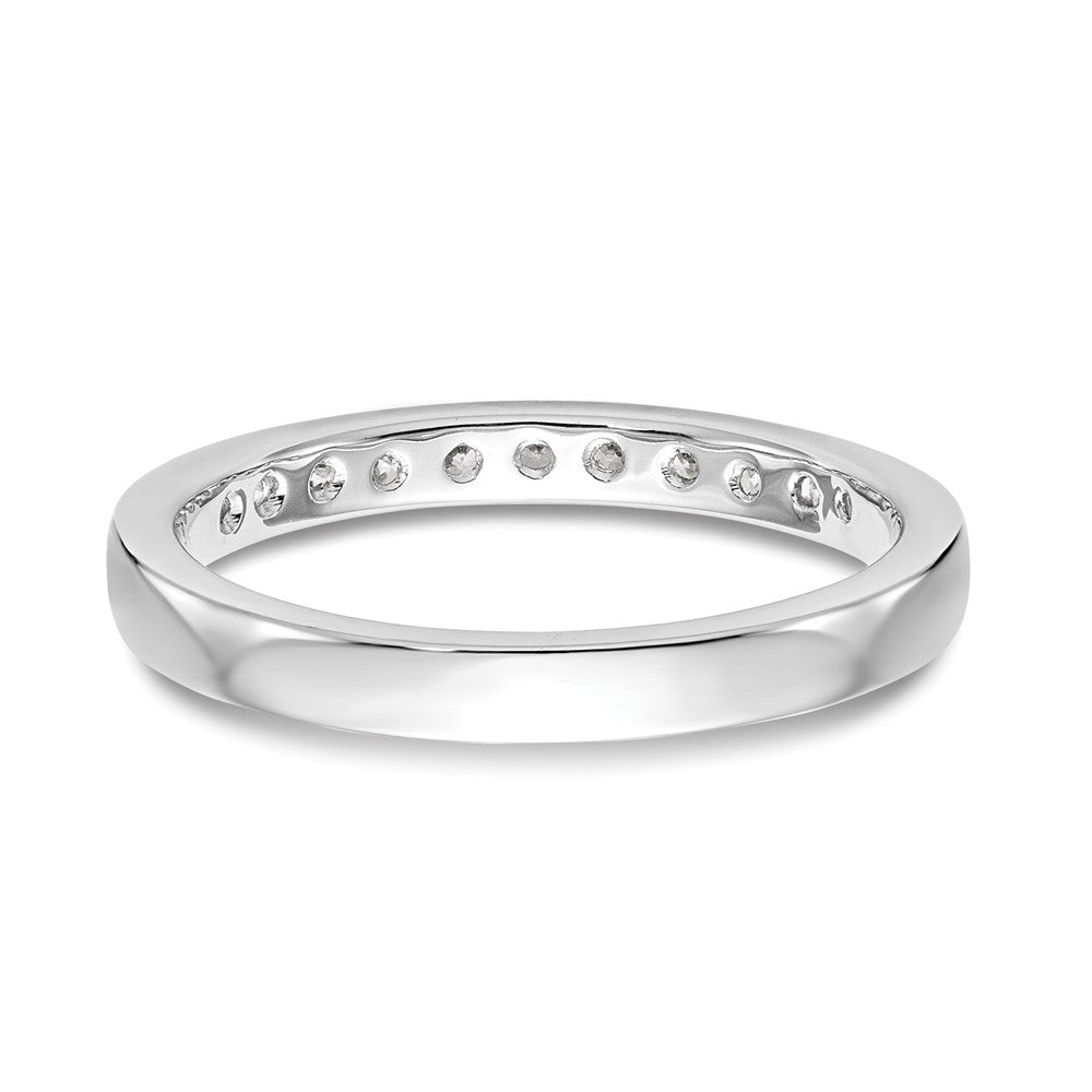14K Weißgold Ring mit 11 Diamanten im Rundschliff, 0,33K, komplett in Kanalfassung