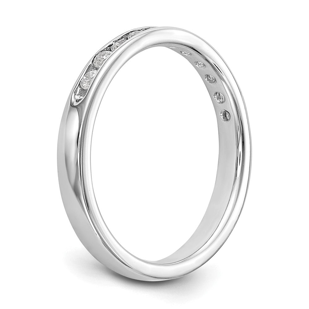 14K Weißgold Ring mit 11 Diamanten im Rundschliff, 0,33K, komplett in Kanalfassung