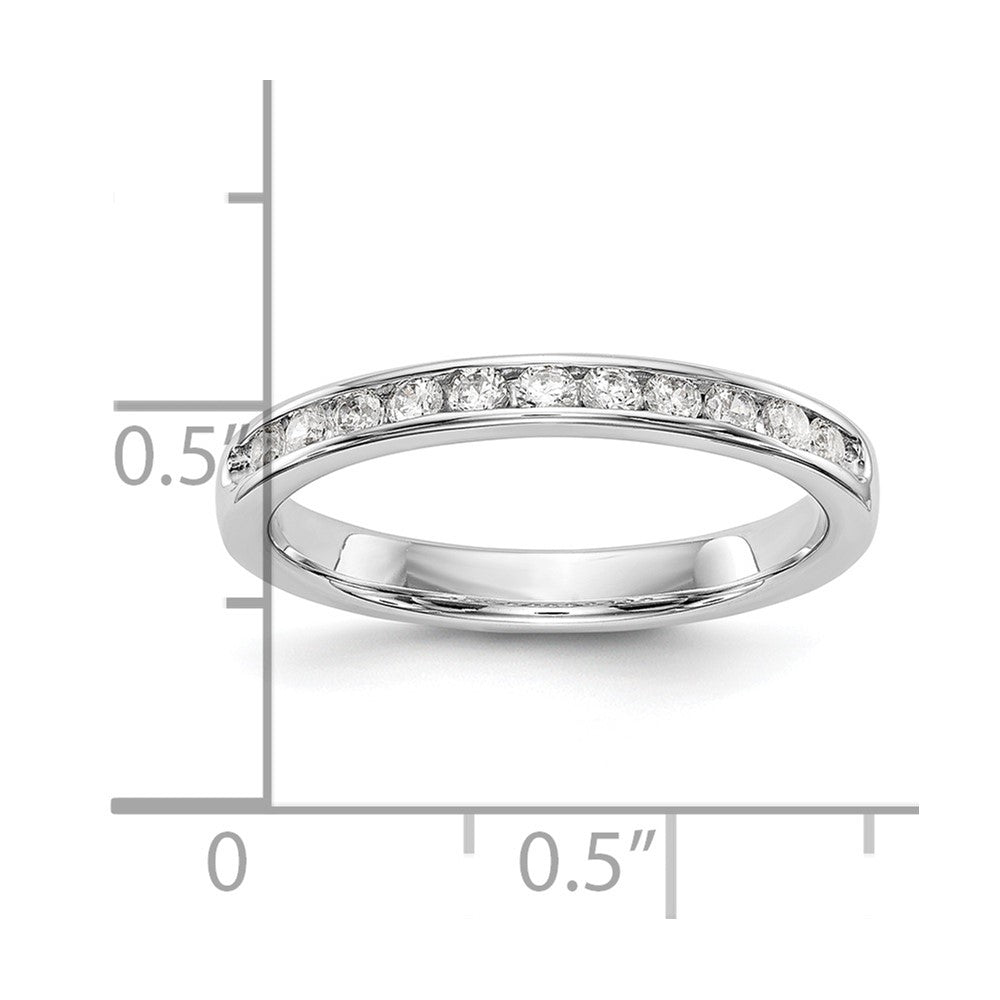14K Weißgold True Origin Laborgezüchteter SI/VS Nahezu Farbloser 0,33 ct. Rund Diamant Herren Kanalfassung Ring