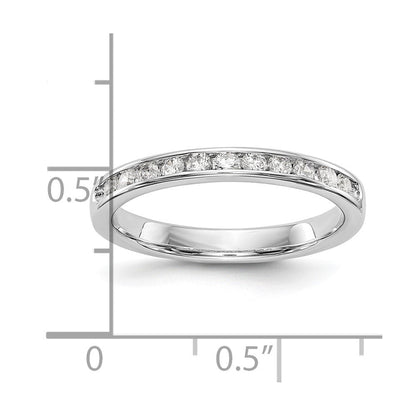 14K Weißgold Ring mit 11 Diamanten im Rundschliff, 0,33K, komplett in Kanalfassung