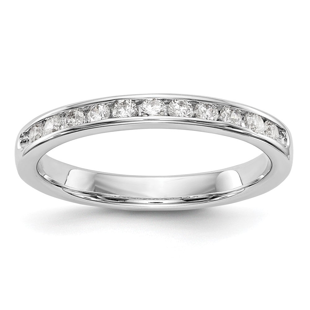 14K Weißgold True Origin Laborgezüchteter SI/VS Nahezu Farbloser 0,33 ct. Rund Diamant Herren Kanalfassung Ring