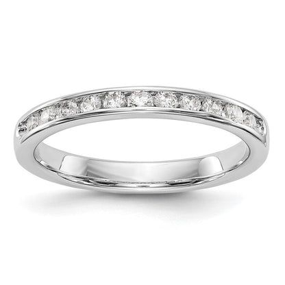 14K Weißgold Ring mit 11 Diamanten im Rundschliff, 0,33K, komplett in Kanalfassung