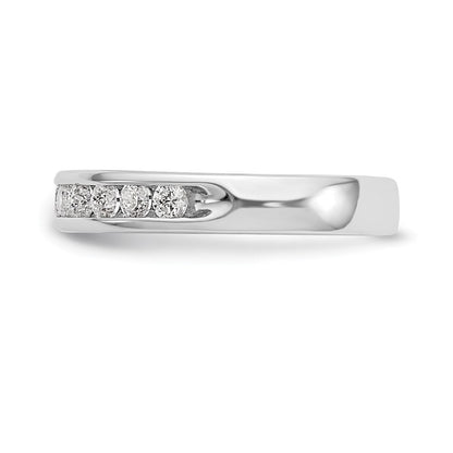 14K Weißgold True Origin Laborgezüchteter SI/VS Near Colorless 0,5 ct. Diamant im Rundschliff Herren-Kanalfassung-Ring