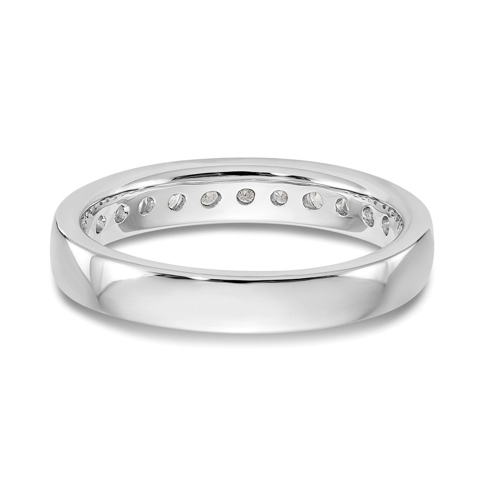 14K Weißgold Ring mit 11 Diamanten im Rundschliff, 0,5K, Channel-Fassung, komplett besetzt
